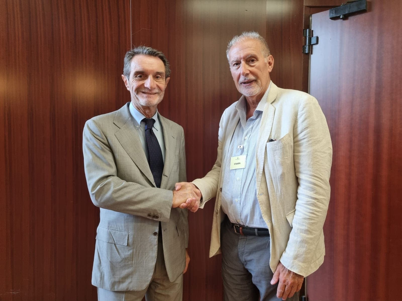 Con il presidente della Lombardia avv. Attilio Fontana